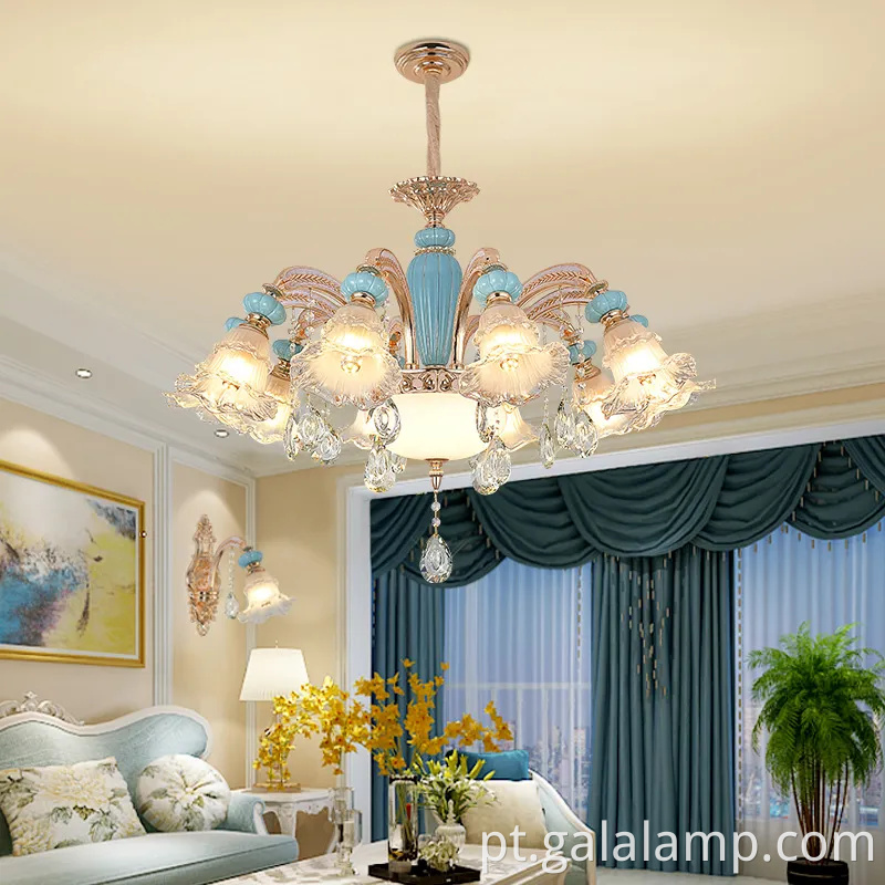 Lustre de cerâmica francesa elegante para o ambiente da sala de jantar